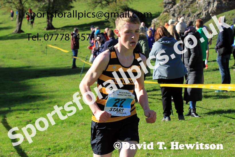 Boys under-15s, 2022 NECAA Cross Country Relays, Thornley Hall Farm, Peterlee, County Durham, October 15th. Photo: David T. Hewitson/Sports for All Pics